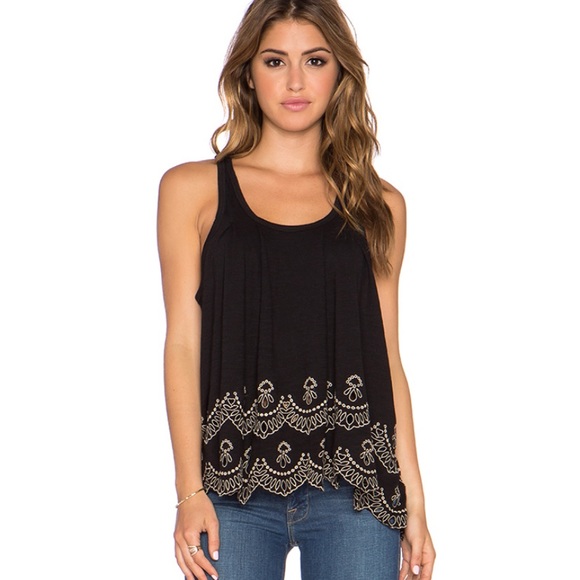 Free People Tops - Free People Toosaloosa Slub Attina Tank Black